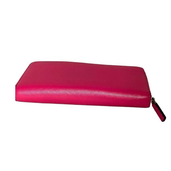 Authentic MCM Magenta Pink‎ Leather Zip Around Long Wallet - Picture 4 of 14